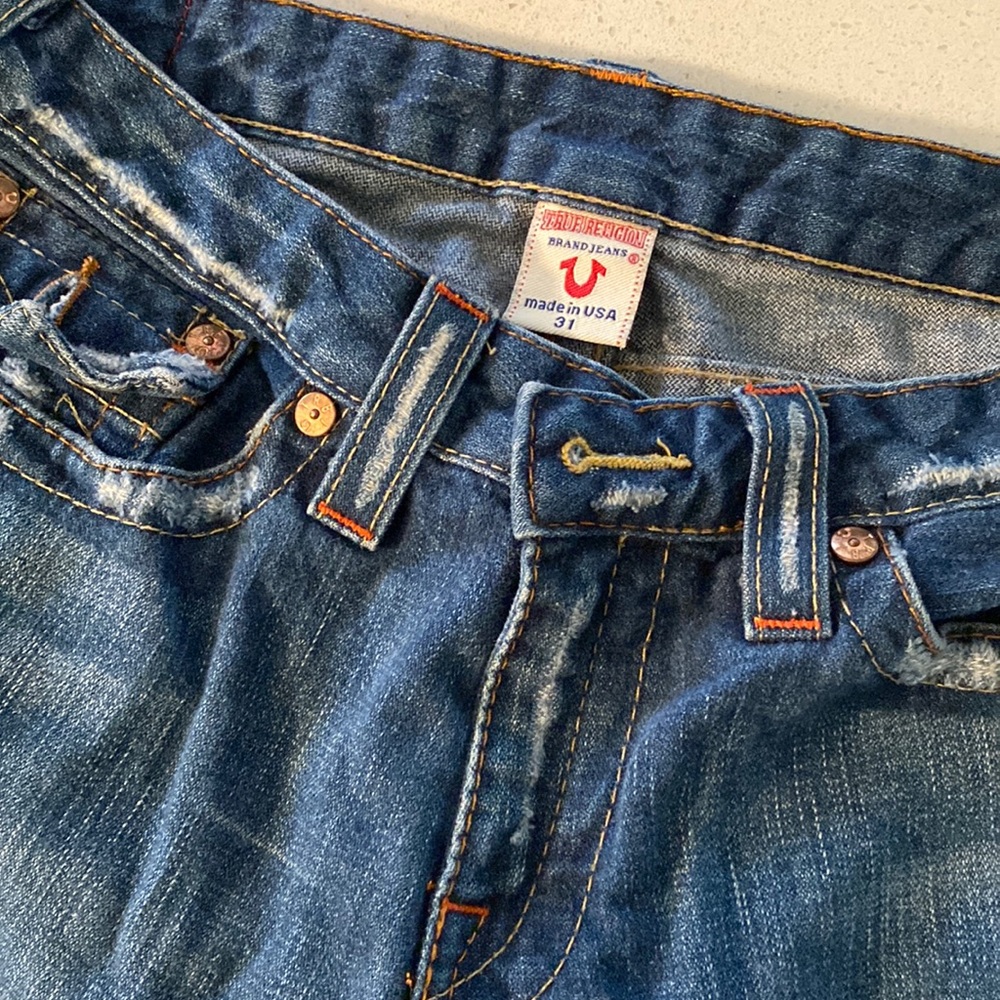 True Religion Torn Bootcut Jeans